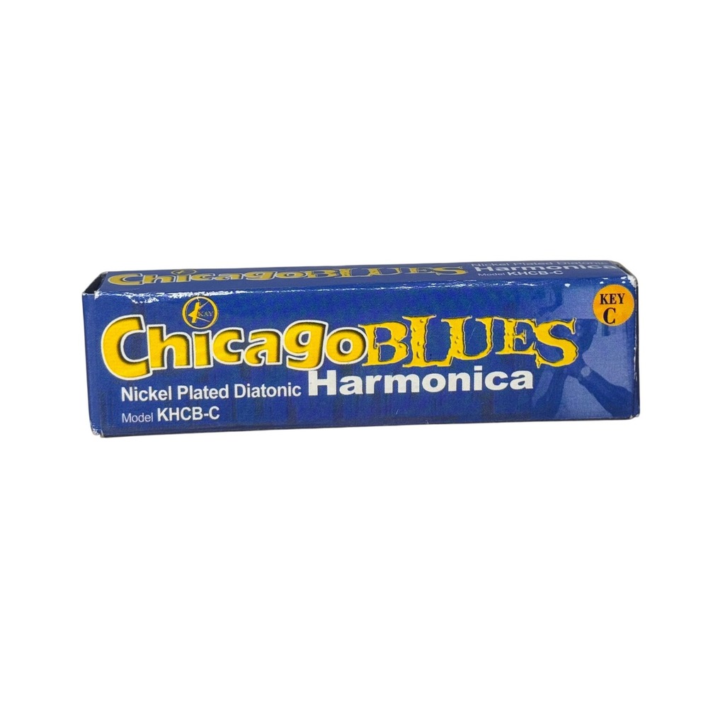 Kay Chicago Blues Diatonic Harmonica Key of C Nickel Plated 10 Hole KHCB-C Boxed